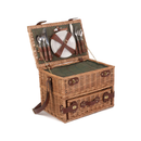 4 Person Green Tweed Drawer Hamper | London Grocery