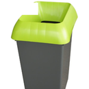 50L Recycling Bin with Lime Green Lid x Case of 1 - London Grocery