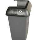 50L Recycling Bin with Black Lid & Batteries Logo x Case of 1 - London Grocery