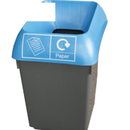 30L Recycling Bin with Blue Lid & Paper Logo x Case of 1 - London Grocery