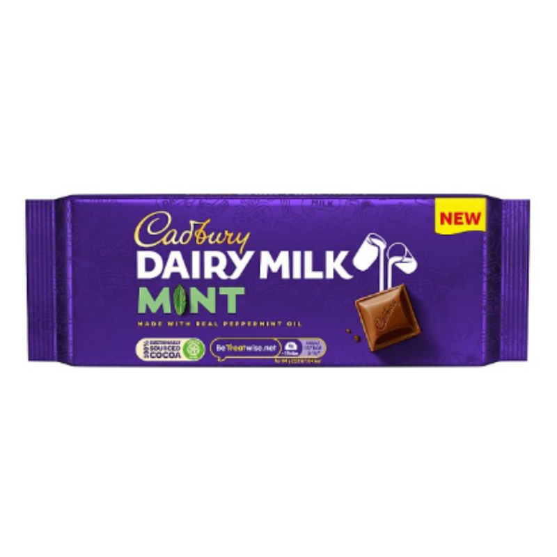 Cadbury Dairy Milk Mint Chocolate Bar 180g x Case of 17 - London Grocery