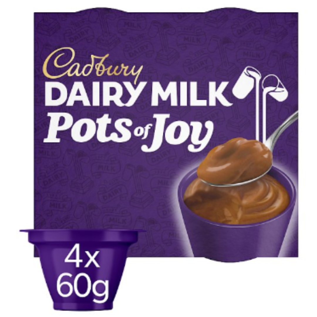 Buy Cadbury Dairy Milk Pots of Joy Chocolate Dessert (240g) x 4 London Grocery