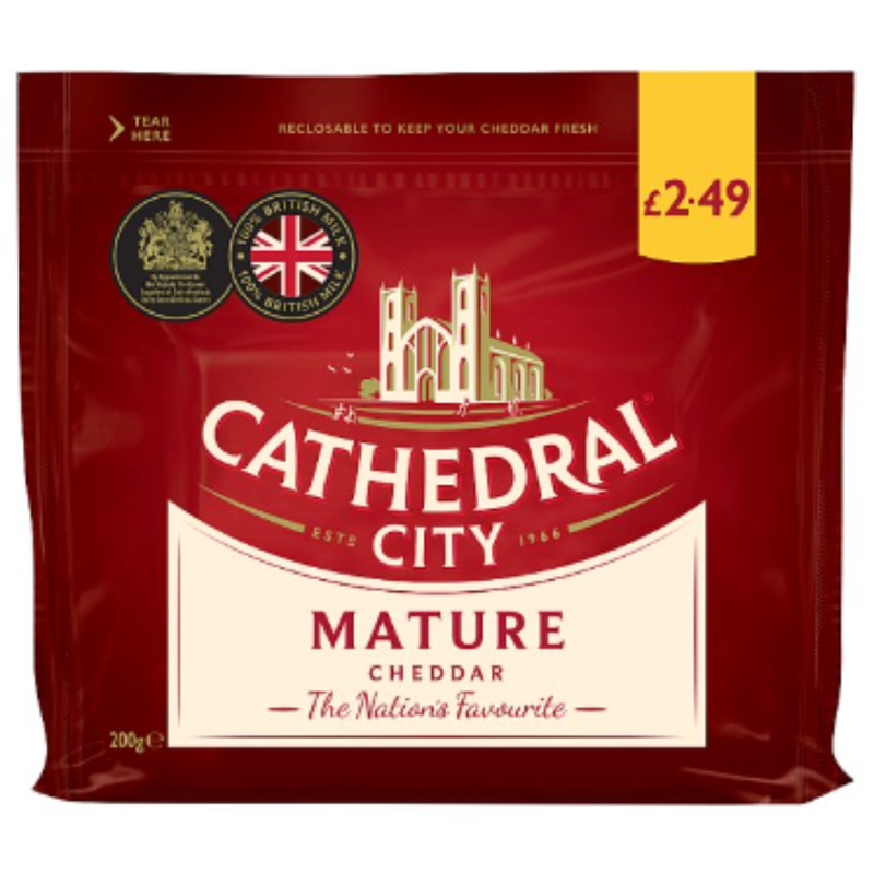 Cathedral City Extra Mature Cheddar Cheese 200g x 6 - London Grocery