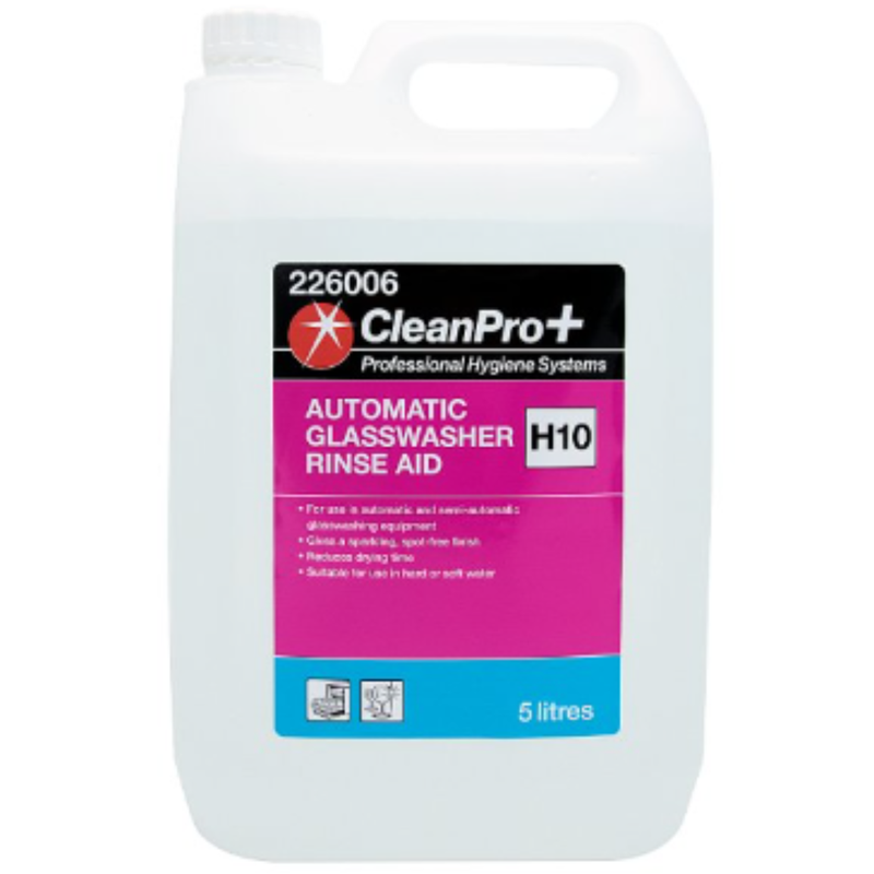 CleanPro+ Automatic Glasswasher Rinse Aid H10 5 Litres x 1 - London Grocery
