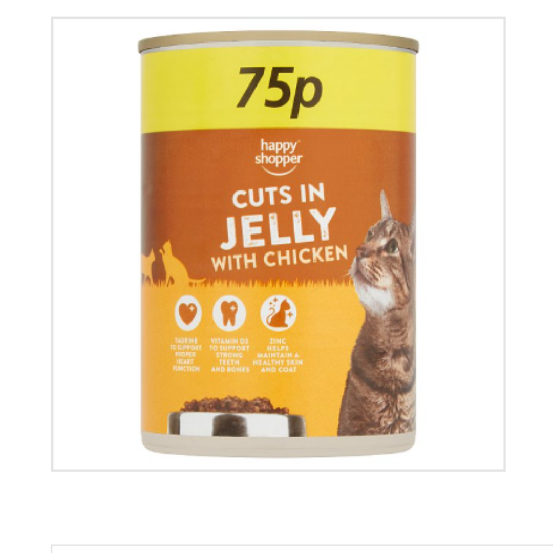 Buy Happy Shopper Cuts in Jelly with Chicken 415g x Case of 12