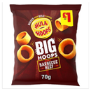 Hula Hoops Big Hoops BBQ Beef Crisps 70g PM x Case of 20 - London Grocery