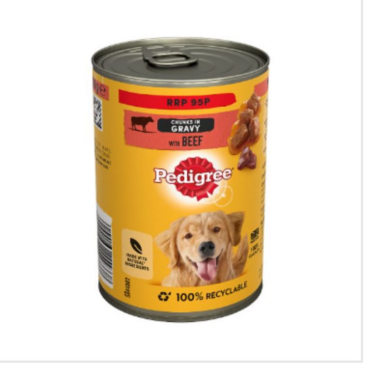 Pedigree Adult Wet Dog Food Tin Beef in Gravy 400g x Case of 12 - London Grocery