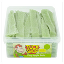 Tuck Shop Fizzy Apple Belts 200 Pieces 1.3kg x Case of 1 - London Grocery