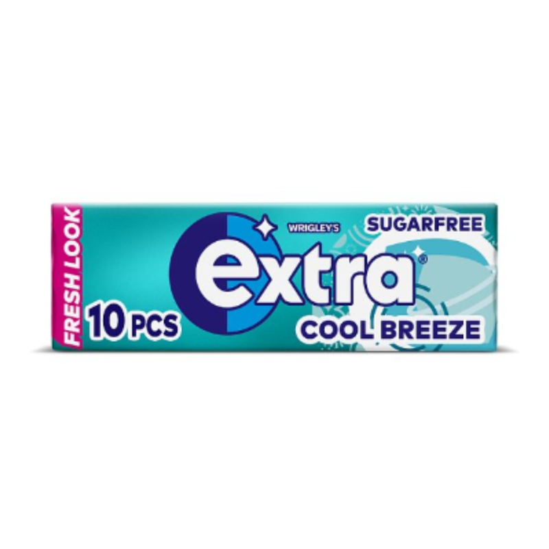 Extra Cool Breeze Chewing Gum Sugar Free 10 pieces x Case of 30 - London Grocery