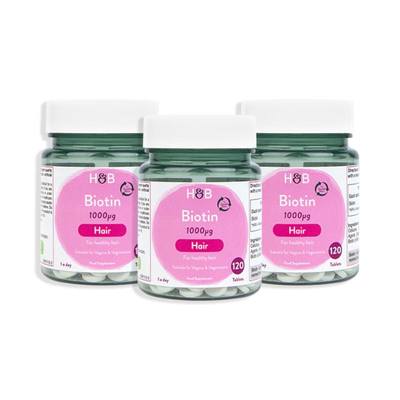 Holland & Barrett A Year's Supply Biotin 1000ug 360 Tablets Beauty Bundle | London Grocery