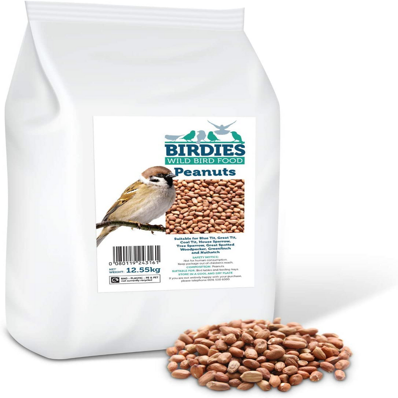 Birdies Wild Bird Food- Premium Peanuts - Bird Food for Wild Birds - 12.55kg - London Grocery