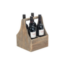 Oak Effect 4 Bottle Carrier | London Grocery