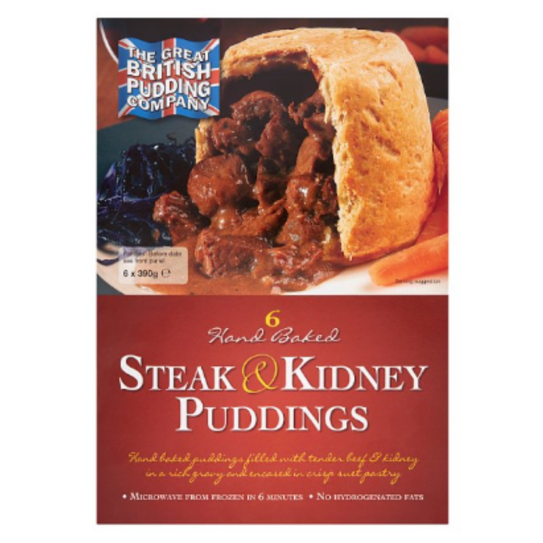 Buy The Great British Pudding Company Hand Baked Steak  Kidney Puddings  2.3kg x Packs London Grocery