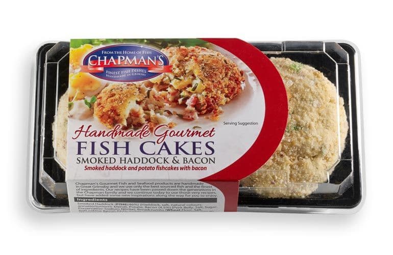Chapman's Smoked Haddock & Bacon Fish Cake 2 x 115g (230g) -London Grocery