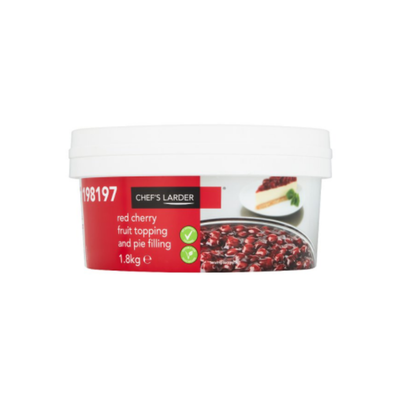Chef's Larder Red Cherry Fruit Topping and Pie Filling 1.8kg x 4 cases - London Grocery