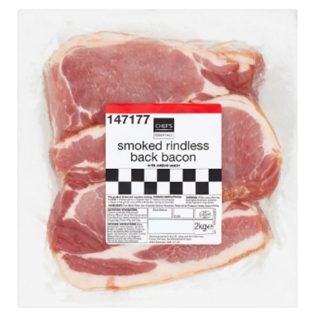 Buy Chef's Essentials Smoked Rindless Back Bacon 2kg x 5 Packs London