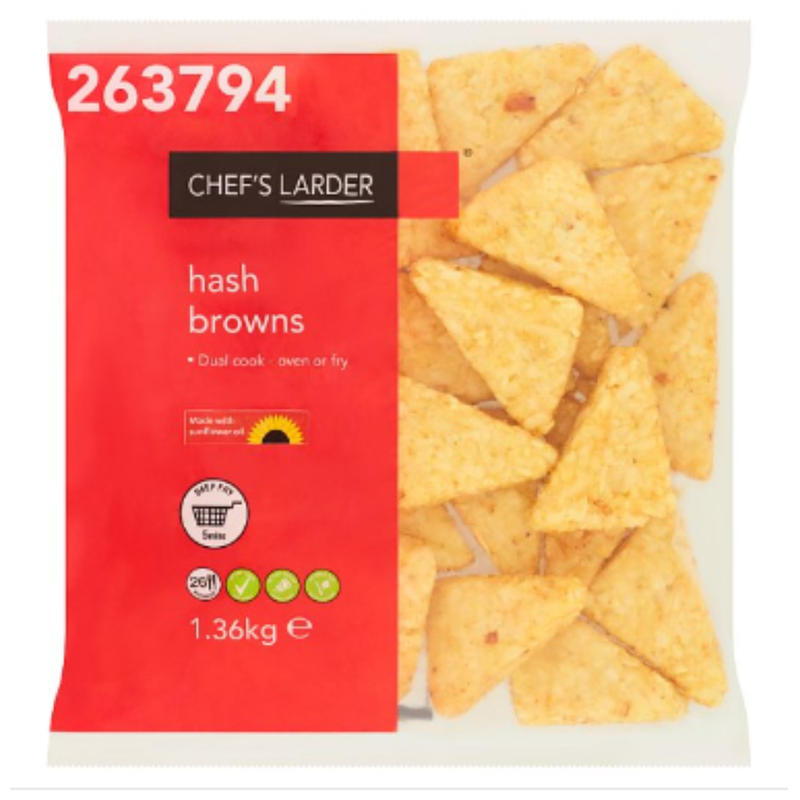 Chef's Larder Hash Browns 1.36kg x 1 Pack | London Grocery