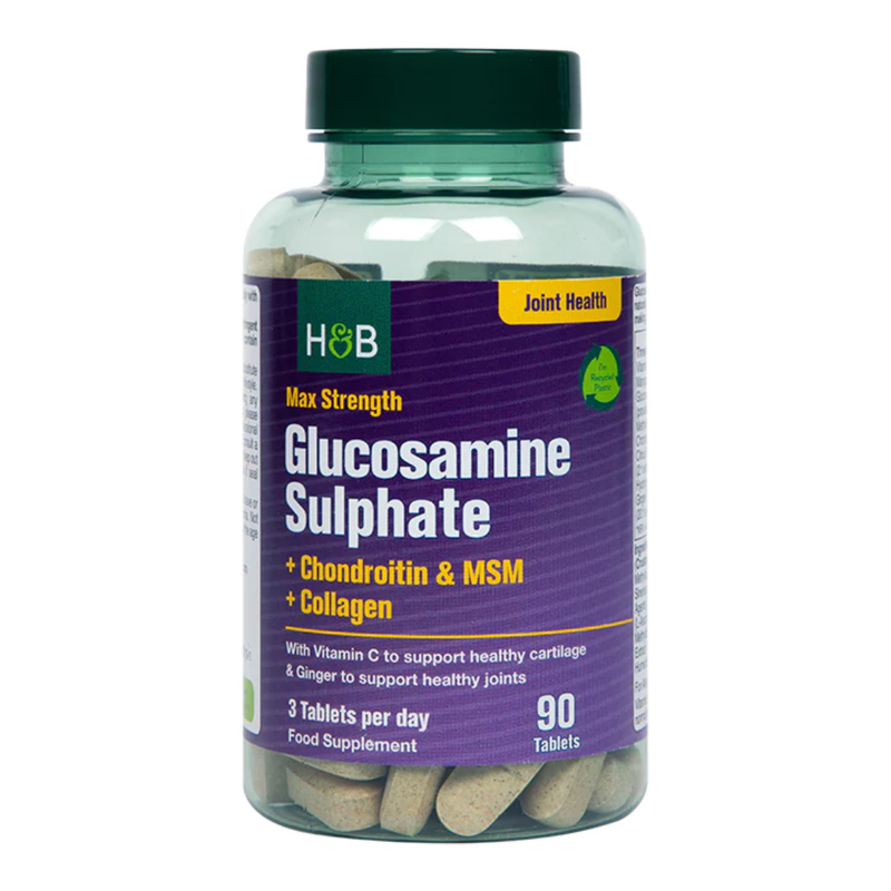 Holland & Barrett Max Strength Glucosamine & Chondroitin 90 Tablets | London Grocery