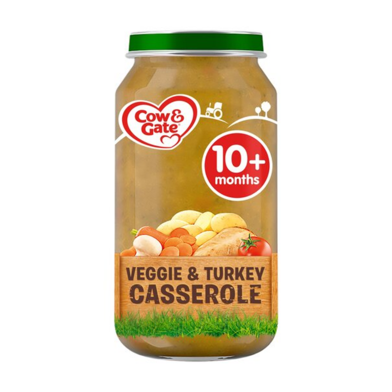 Cow & Gate Stage 3 Vegetable & Turkey Casserole 250gr-London Grocery