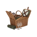 2 Person Green Tweed Double Lidded Hamper | London Grocery