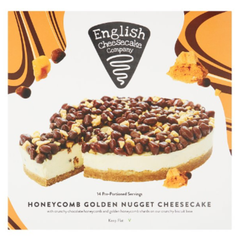 English Cheesecake Company Honeycomb Golden Nugget Cheesecake 1.780kg x 1 Pack | London Grocery