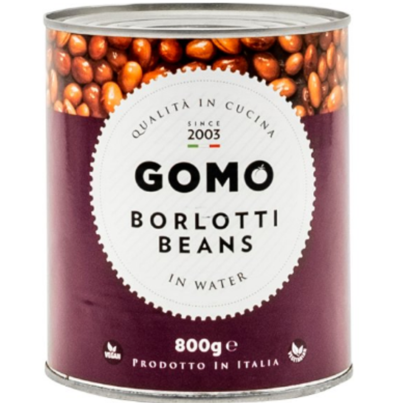 Gomo Borlotti Beans in Water 800g x 6 - London Grocery