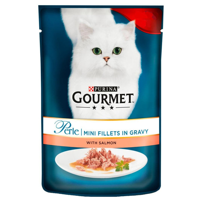 Gourmet Perle Salmon in Gravy Cat Food 85g - London Grocery