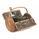 2 Person Green Tweed Barrel Hamper | London Grocery