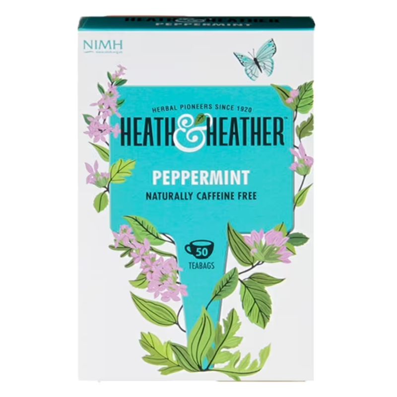 Heath & Heather Peppermint 50 Tea Bags | London Grocery