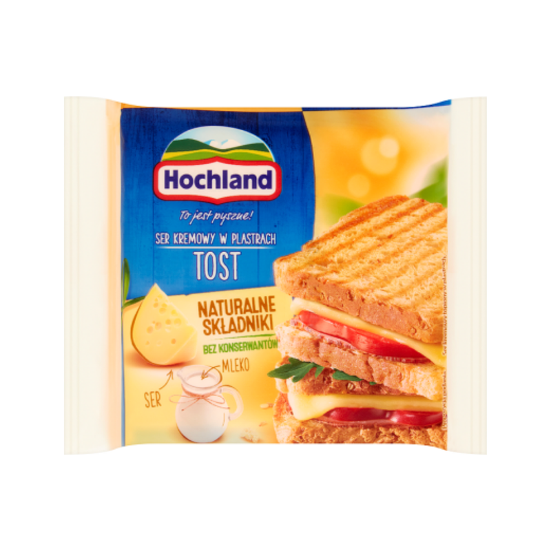 Hochland Sliced Plain Toast Cheese (Topiony Plastry Tost) 130gr-London Grocery