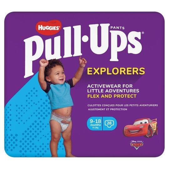 Huggies Pull Ups Explorers 9-18 Months Blue 28Pk-London Grocery
