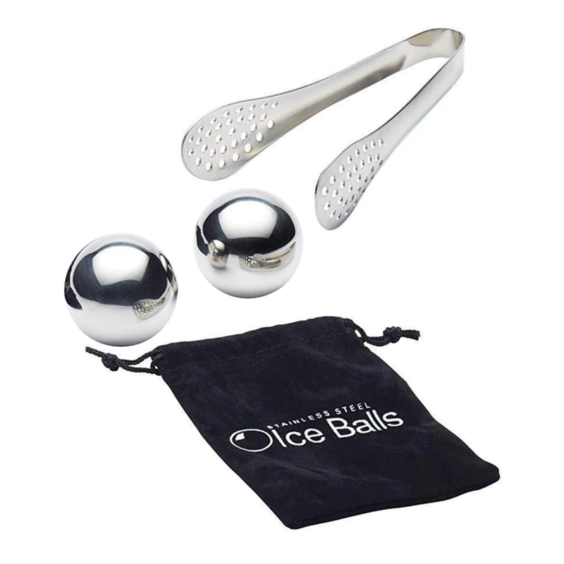 BarCraft Stainless Steel Large Spherical Ice Ball Set - London Grocery