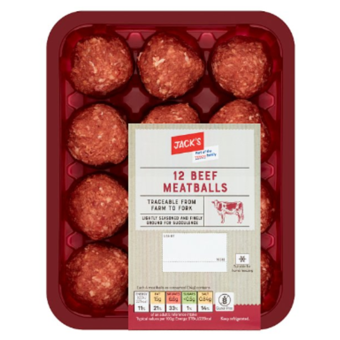 Buy Jack's 12 Beef Meatballs 336g x 1 Pack London Grocery