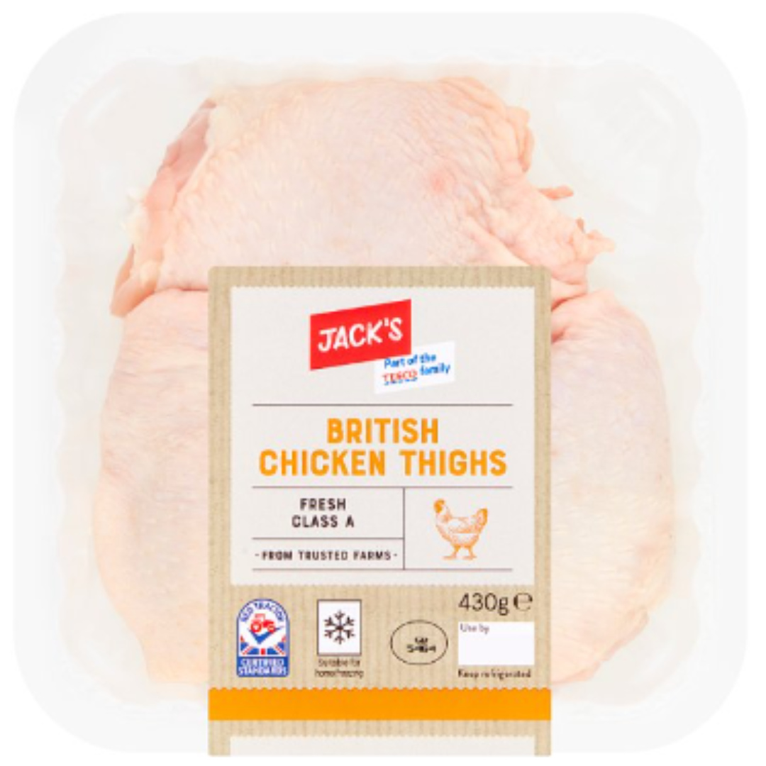 Buy Jack's British Chicken Thighs 430g x 4 Packs London Grocery