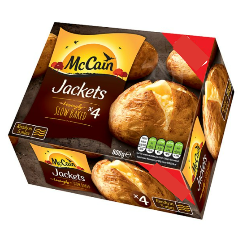 McCain 4 Lovingly Slow Baked Jackets 800g x 8 Packs | London Grocery