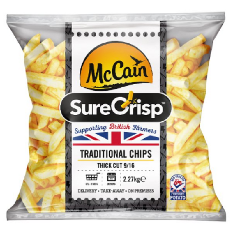 McCain SureCrisp Traditional Chips Thick Cut 9/16 2.27kg x 1 Pack | London Grocery