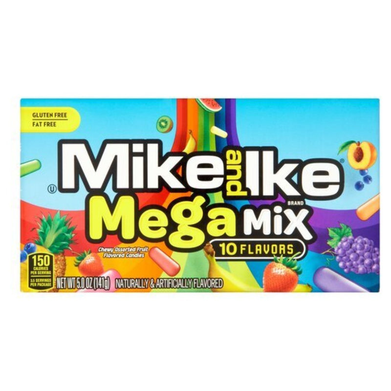 Mike & Ike Mega Mix Fruit Candies 10 Flavours 141gr-London Grocery