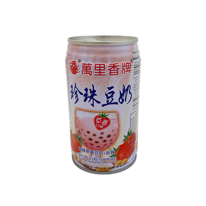 Mong Lee Shang Pearl Soybean Milk with Strawberry 320gr-London Grocery