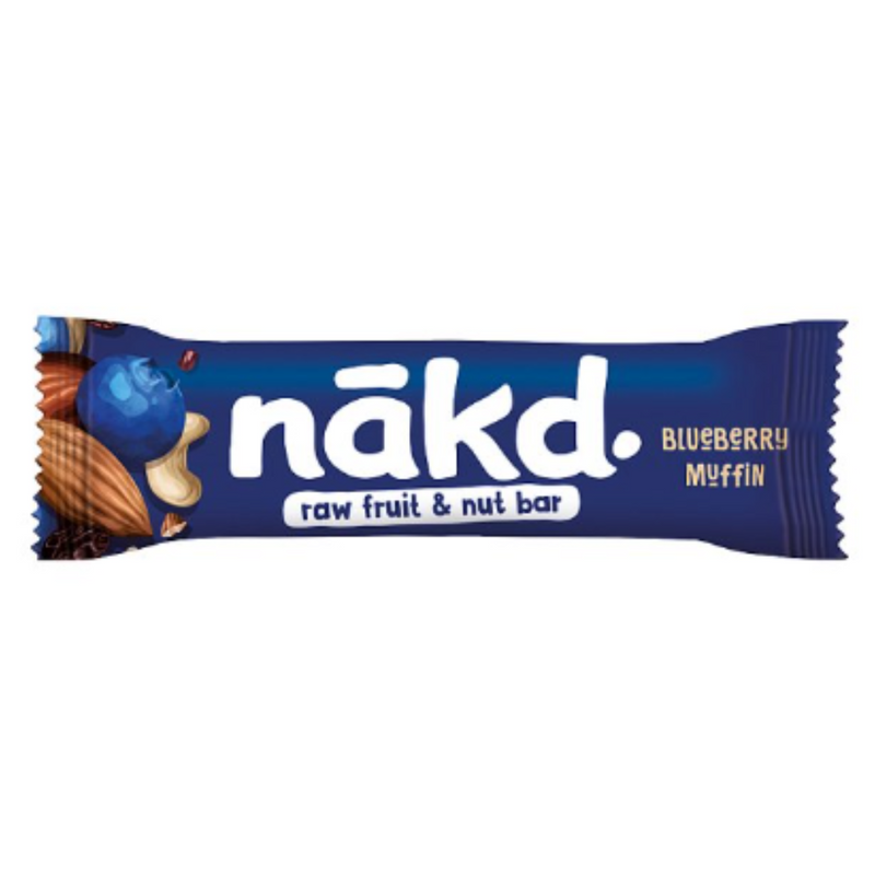 Nakd Blueberry Muffin Raw Fruit & Nut Bar 35g x Case of 18 - London Grocery