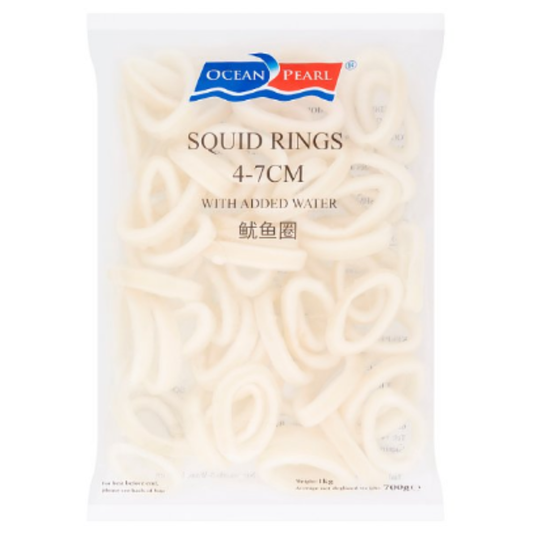 Buy Ocean Pearl Squid Rings 4-7cm with Added Water 700g x 10 Packs