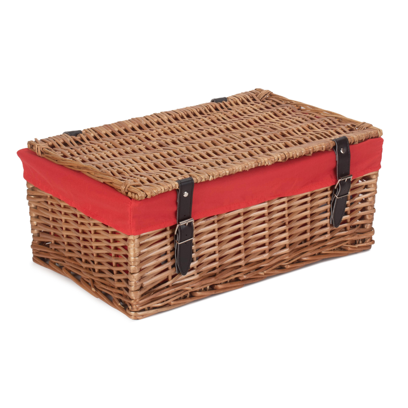 18" Large Packaging Hamper With Red Lining | London Grocery