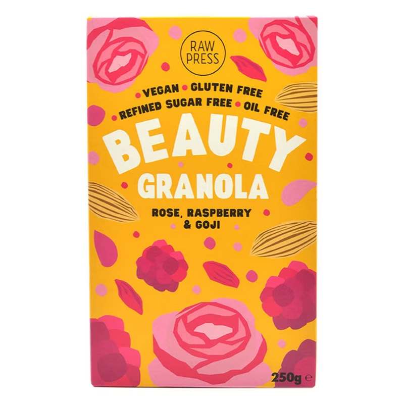 Raw Press Beauty Granola Rose, Raspberry & Goji 250g | London Grocery