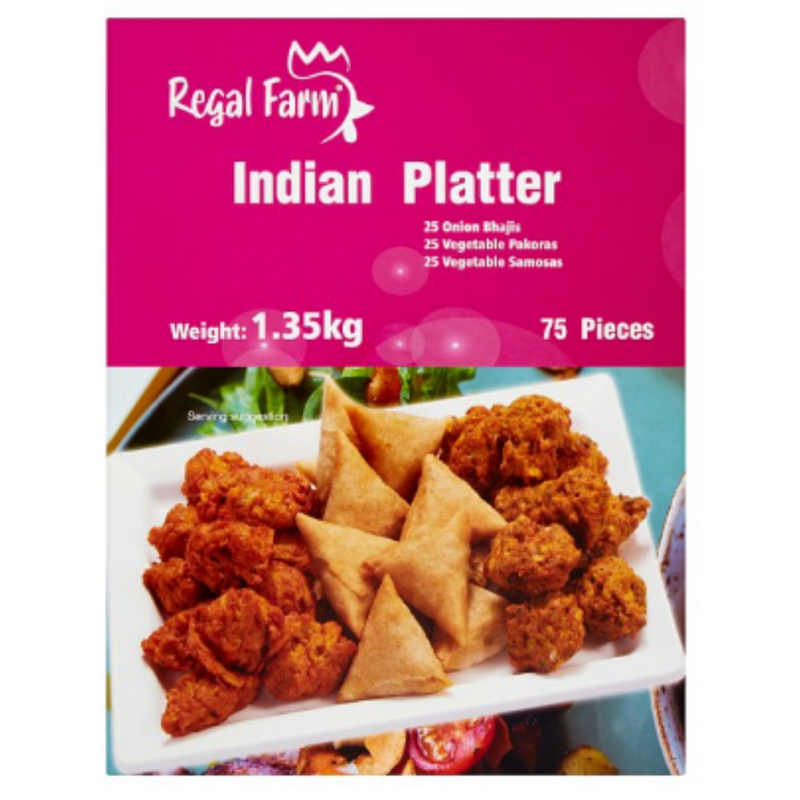 Regal Farm Indian Platter 75 Pieces 1.35kg x 8 Packs | London Grocery