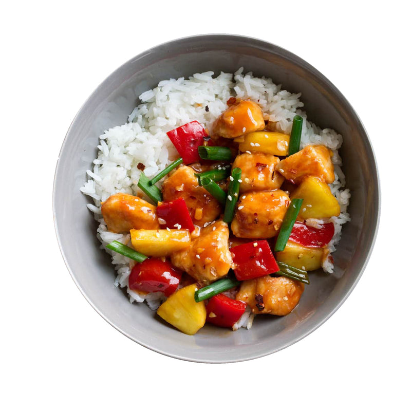 Sweet and Sour Chicken with White Rice (Halal) | London Grocery
