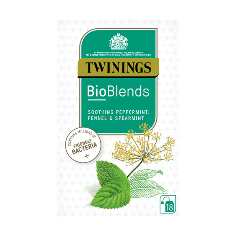 Twinings Bioblends Peppermint, Fennel & Spearmint 18 Tea Bags | London Grocery