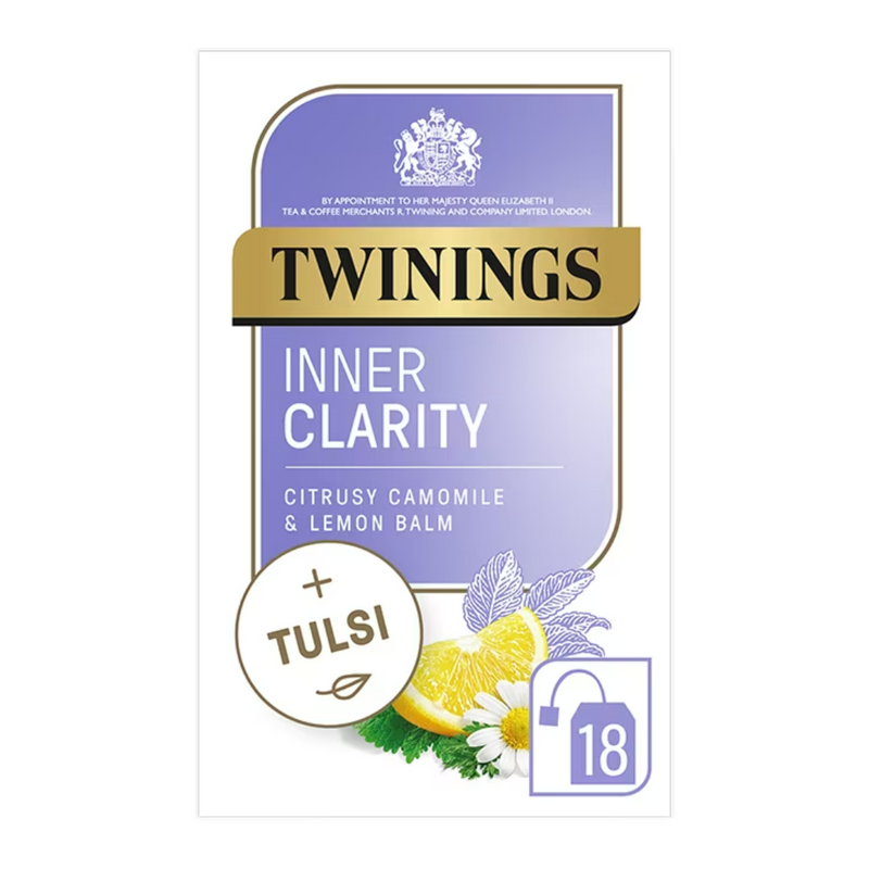Twinings Adaptogens Inner Clarity with Lemon, Chamomile & Tulsi 18 Tea Bags | London Grocery