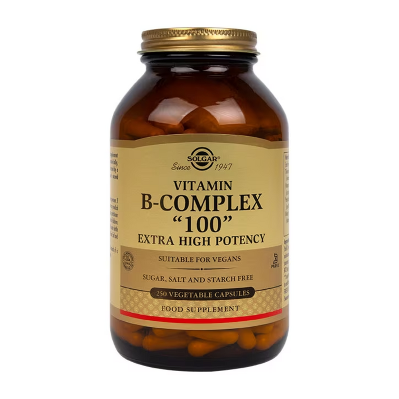 Solgar Vitamin B-Complex 100 Extra High Potency 250 Vegi Capsules | London Grocery
