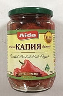 6x Aida Roasted Peeled Red Peppers 680gr/720ml | London Grocery