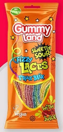 12x Gummy Land Fizzy Fruit Mix Laces(Orange) | London Grocery