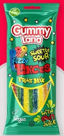 12x Gummy Land Fizzy Fruit Mix Lances(Green) | London Grocery